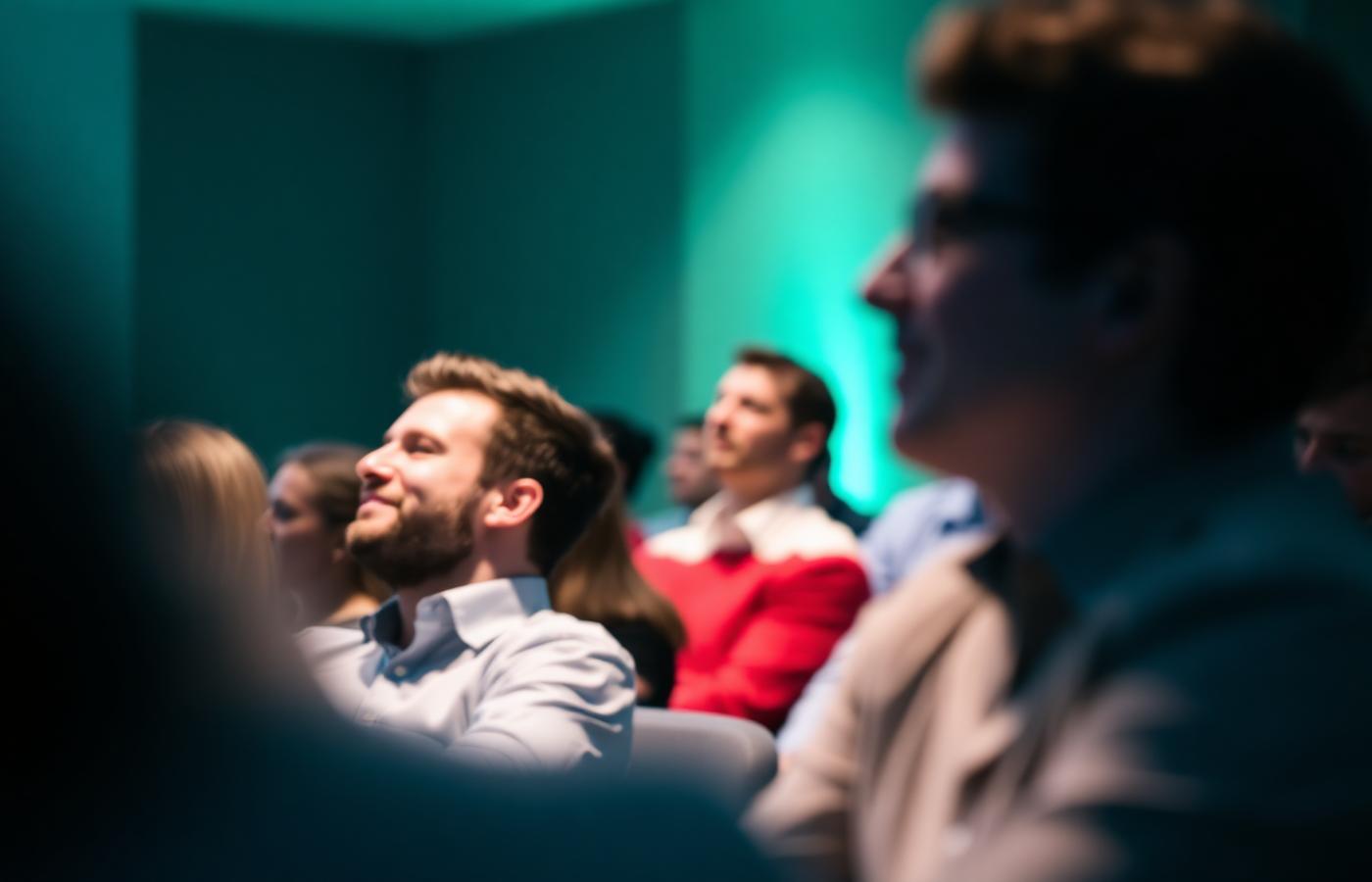 Engaged audience at a leadership workshop