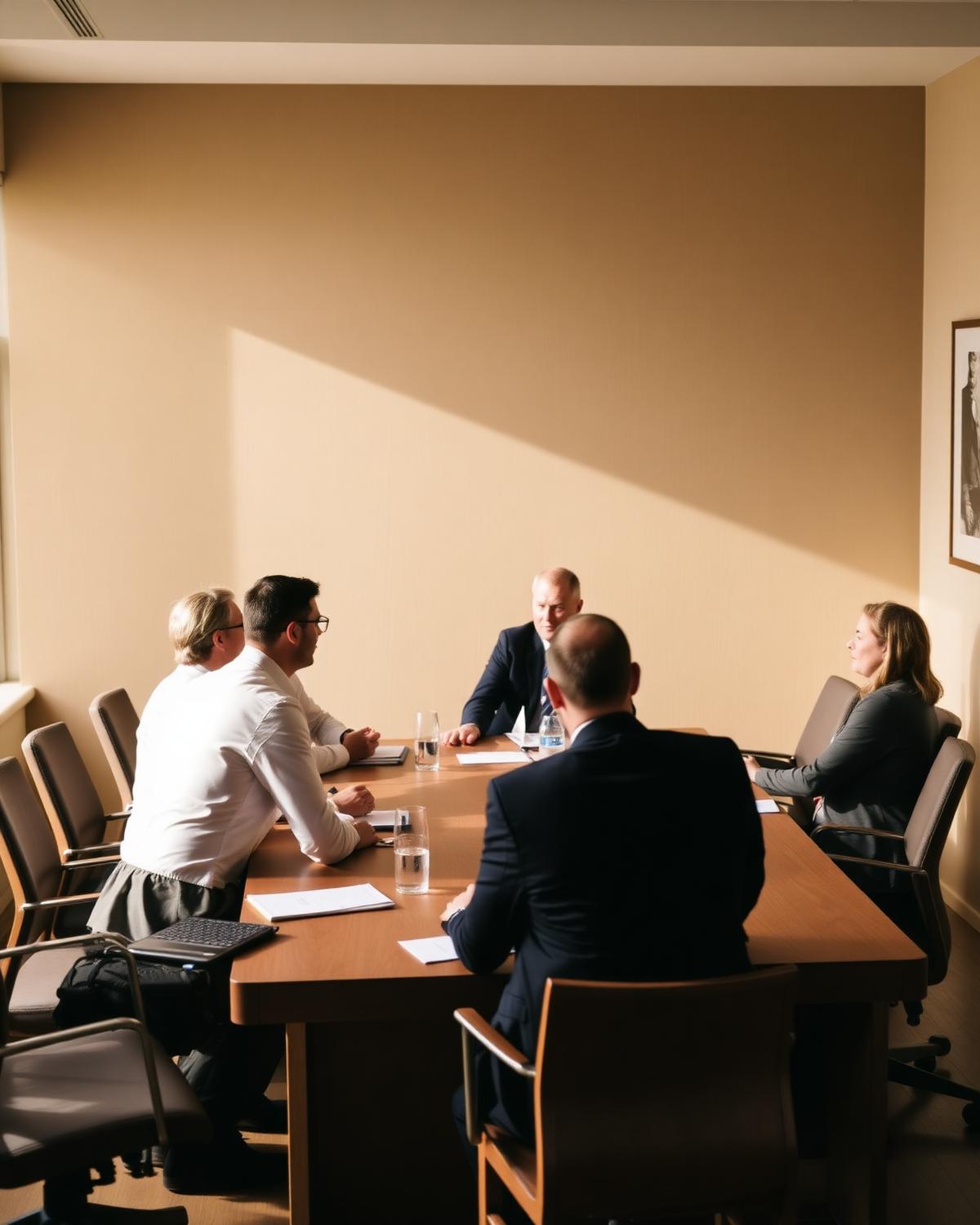 Board retreat discussion around a table